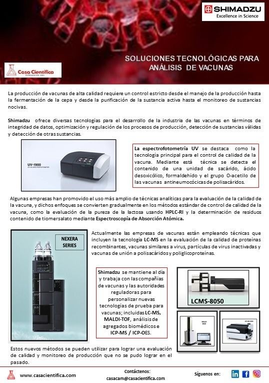 SOLUCIONES TECNOLÓGICAS PARA ANÁLISIS DE VACUNAS