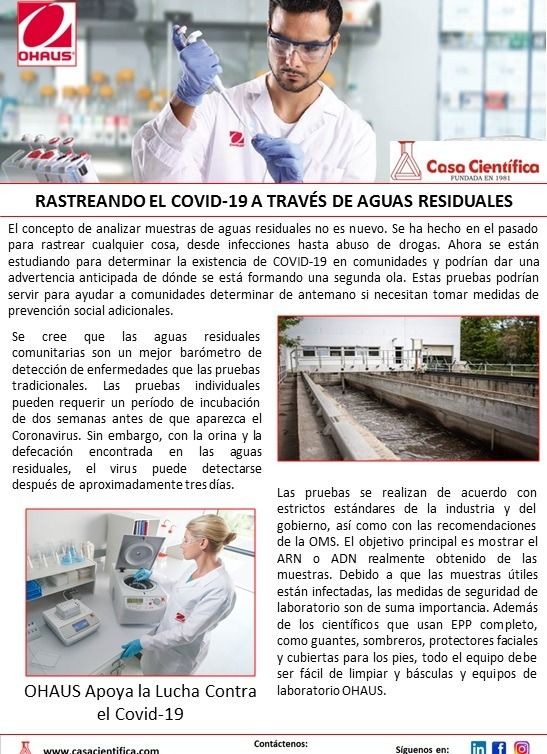 RASTREANDO EL COVID-19 A TRAVÉS DE AGUAS RESIDUALES
