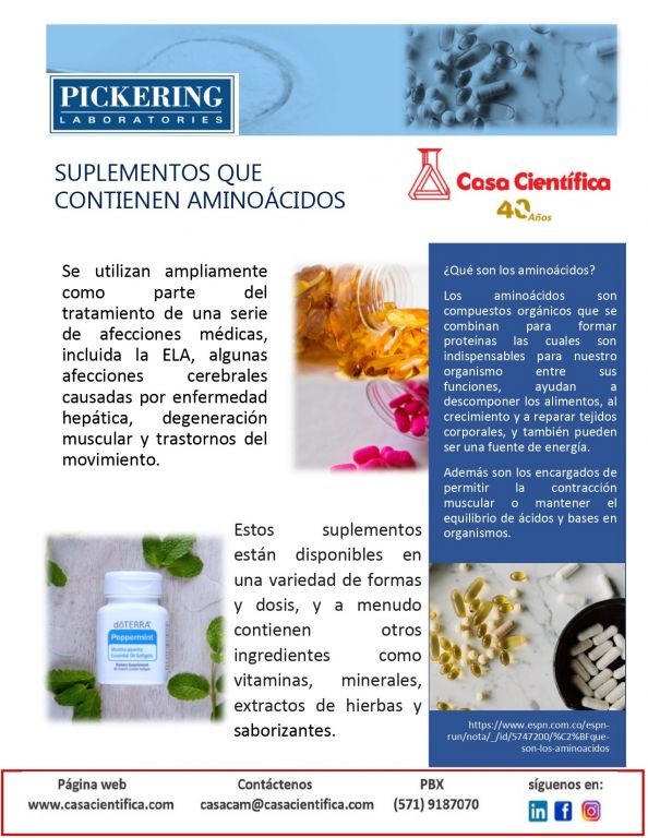 SUPLEMENTOS QUE CONTIENEN AMINOÁCIDOS