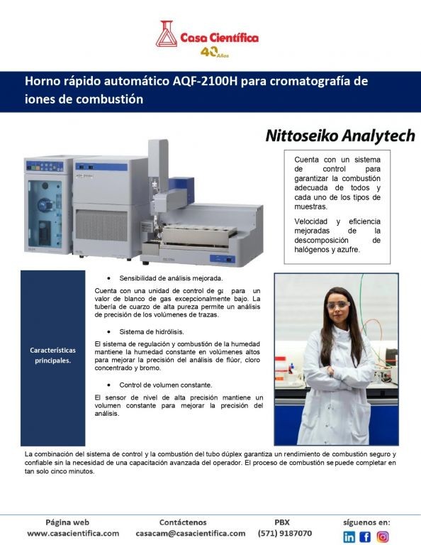 DETERMINACIÓN DE FLÚOR EN FLUORUROS METÁLICOS MEDIANTE CROMATOGRAFÍA DE IONES DE COMBUSTIÓN